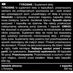 Real Pharm - Tyrosine Tyrozyna 90kaps