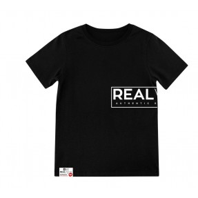 Real WEAR T-Shirt "Front back" Black