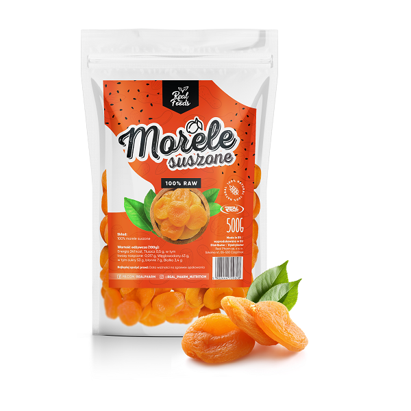 Real Foods - Morele Suszone 1000g