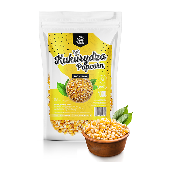 Real Foods - Popcorn Kukurydza 1000g