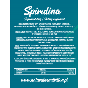 Naturalne Nutrition - Spirulina 120 tab
