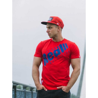 Real Wear T-Shirt "Barbell" Red-Blue