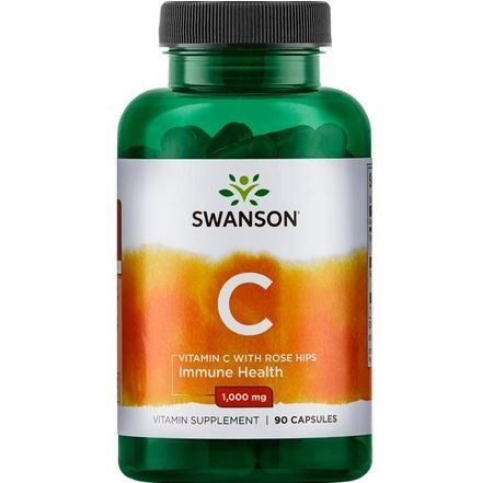 Swanson Vit C1000 + dzika róża 90kaps.