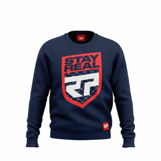 Real Pharm Blue Navy Sweatshirt Stay Real