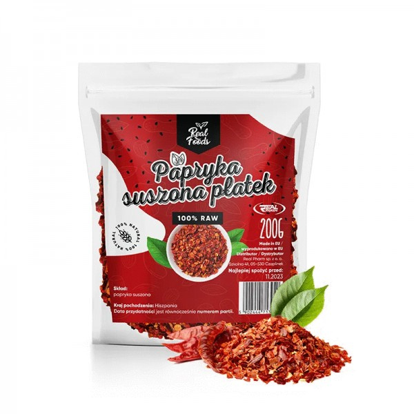 Real Foods Papryka suszona płatek 200g