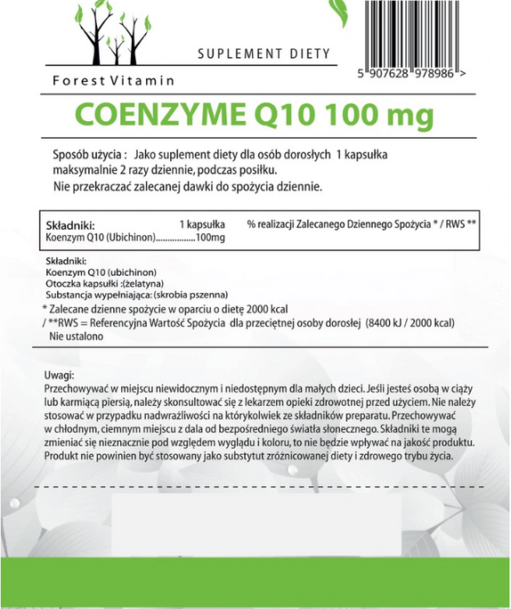 FOREST Vitamin Koenzym Q10 100mg 100scaps.