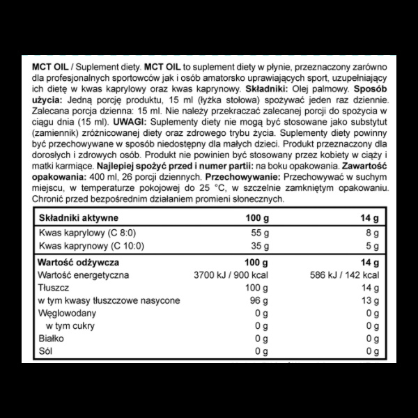 ProActive MCT OIL Olej 400ml