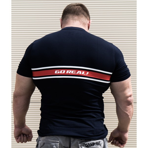 Real Wear T-Shirt Athlete Marineblau