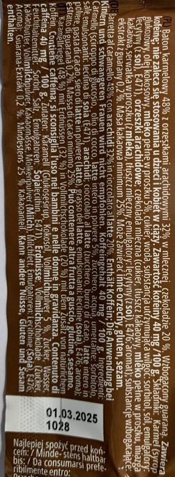 Energia Protein + Guarana Qi Bar 50g