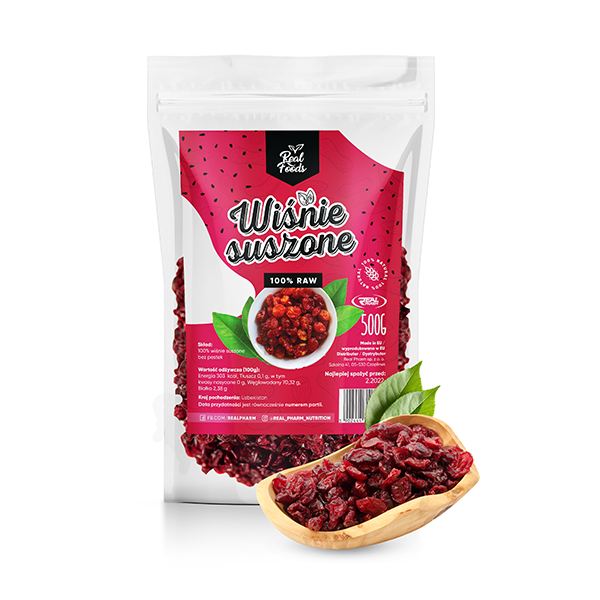 Real Foods - Wiśnie suszone 500g