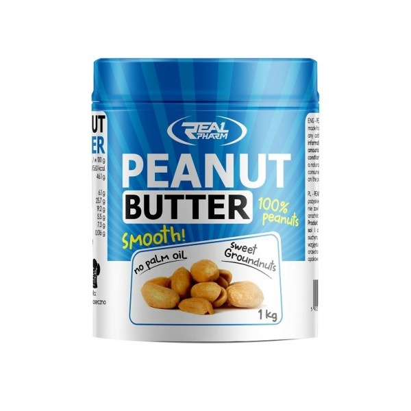 Real Pharm Erdnussbutter glatt 1000g