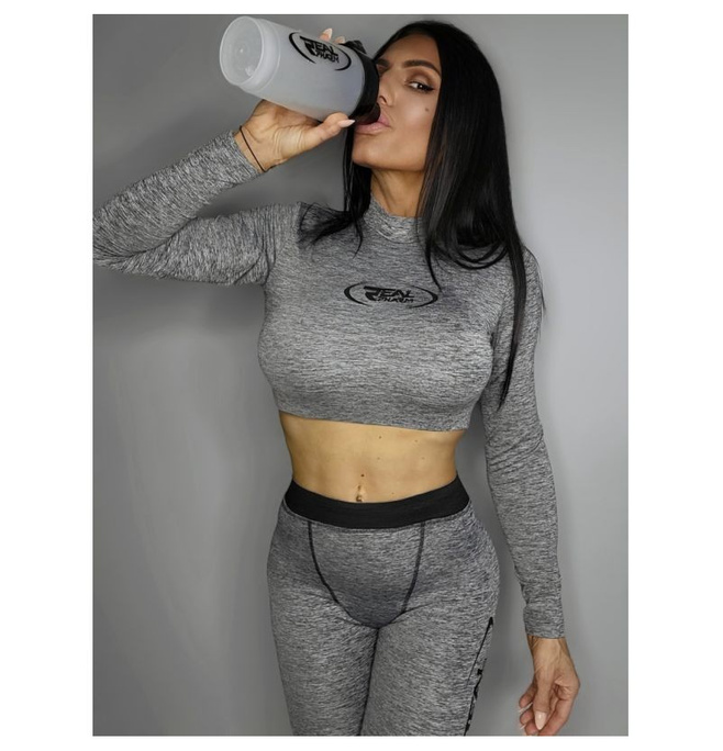 REAL PHARM TOP MELANGE GREY DŁUGI RĘKAW XS/S