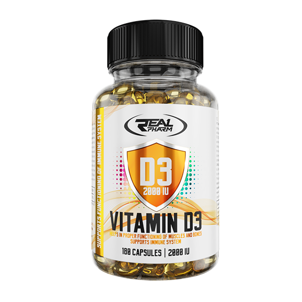 Real Pharm D3 2000iu Vitamin D3 180 Kapseln