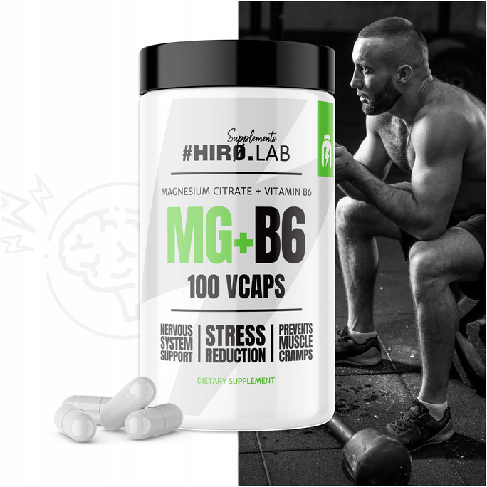 Hiro.Lab Magnesium + Vitamin B6 100vcaps