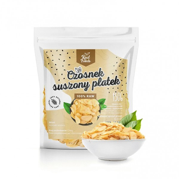 Real Foods Czosnek Płatki 150g