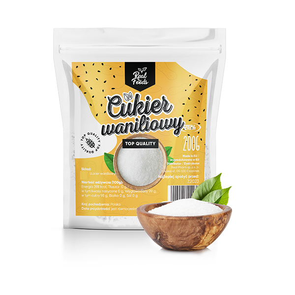 Real Foods - Cukier Waniliowy 200g