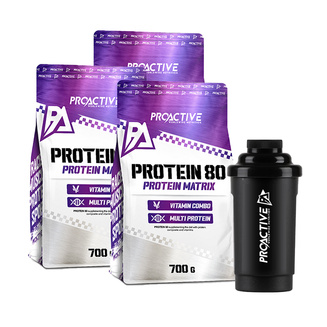 Zestaw ProActive – Protein 80 700g + Shaker 600 ml
