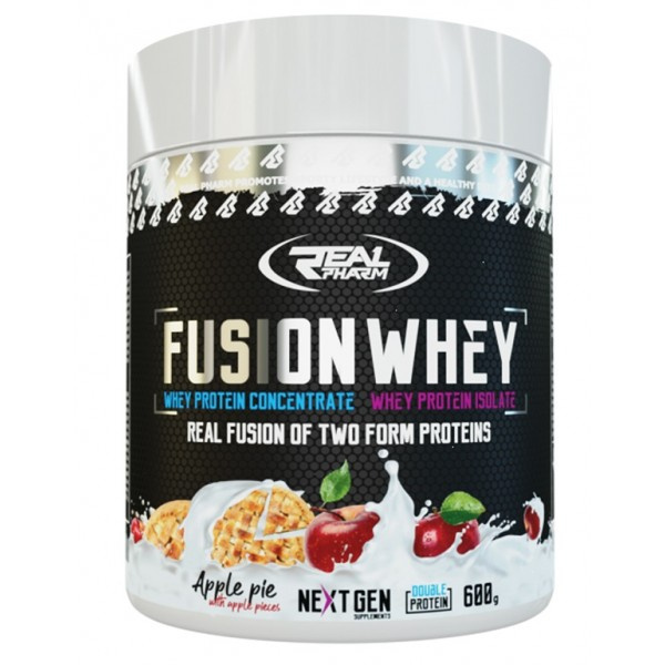 Real Pharm Fusion Whey 600g protein with fruit pieces