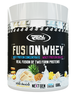 Real Pharm Fusion Whey 600g BIAŁKO Z KAWAŁKAMI OWOCÓW