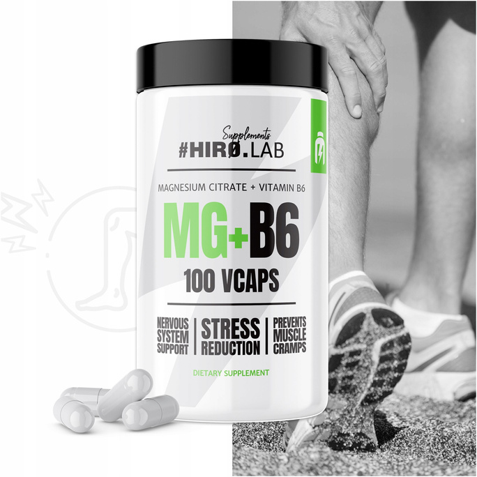 Hiro.Lab Magnesium + Vitamin B6 100vcaps