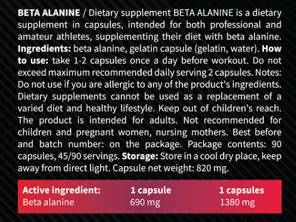 ProActive Beta Alanina 690mg 90kaps