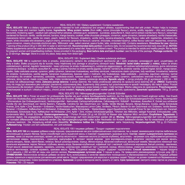 Real Pharm Real Isolate 100 Izolat Białka - 700g Czekolada