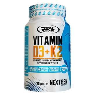 Real Pharm Vit D 2000 +Vit K Witamina D i K 90 tabs