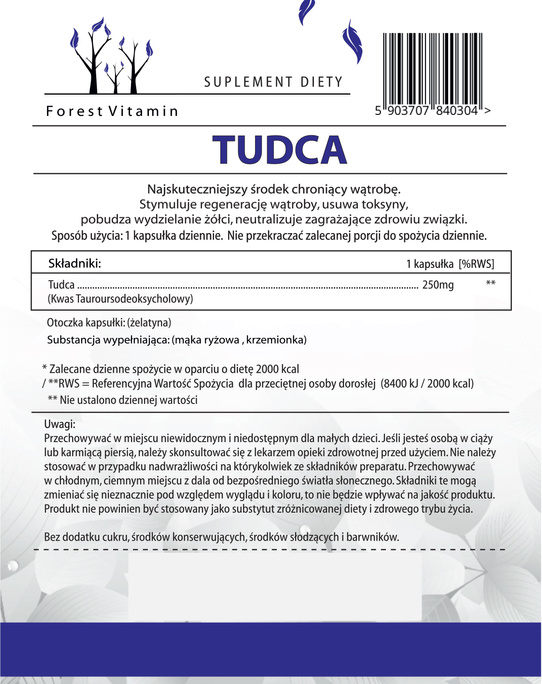 FOREST Vitamin TUDCA 60kaps