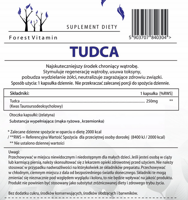 FOREST Vitamin TUDCA 30kaps.