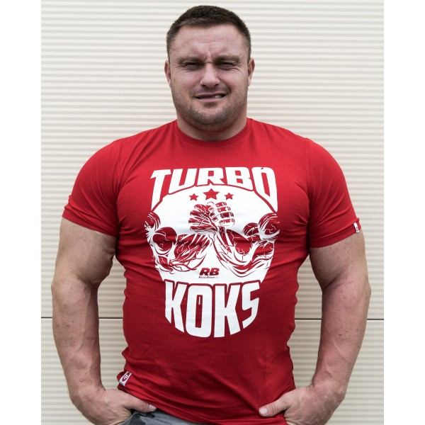 REAL WEAR T - SHIRT TURBO KOKS CZERWONA