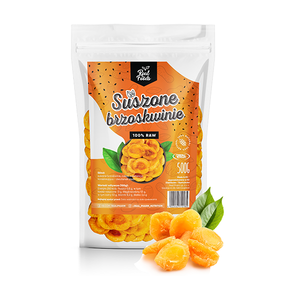 Real Foods - Brzoskwinie Suszone  500g