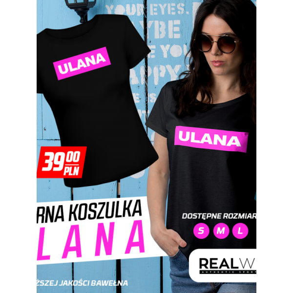 REAL PHARM T-SHIRT „ULANA” BLACK S