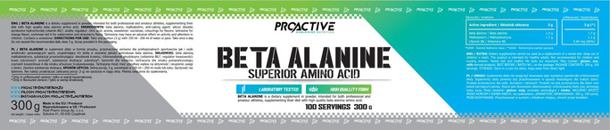 Proactive Beta Alanine LOAD 300g