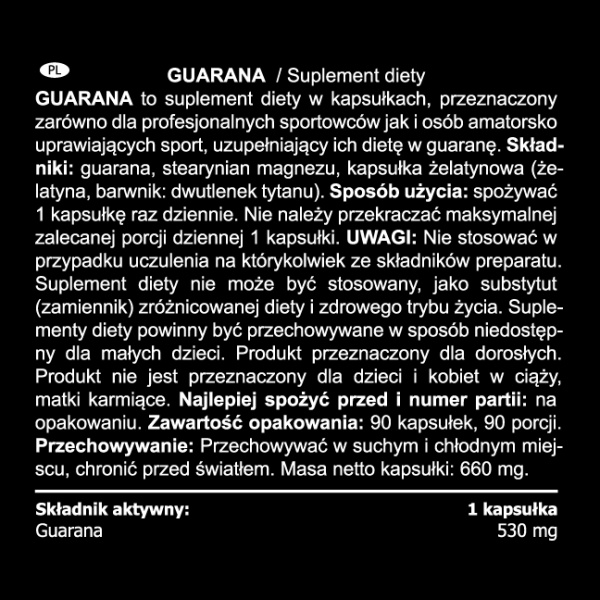 Real Pharm Guarana 530mg 90 Kapseln