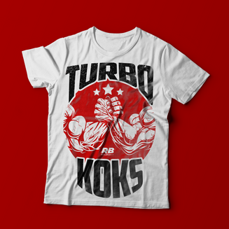 REAL WEAR T - SHIRT TURBO KOKS BIAŁY