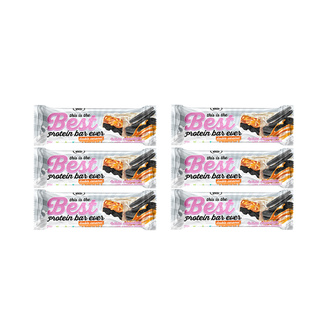 Zestaw 6x Real Pharm Baton proteinowy Best Protein Bar 50g Cookies white