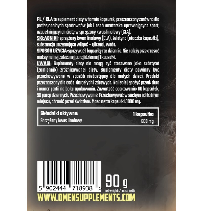 Omen CLA Kwas Linolowy Spalacz Tłuszczu 90 caps