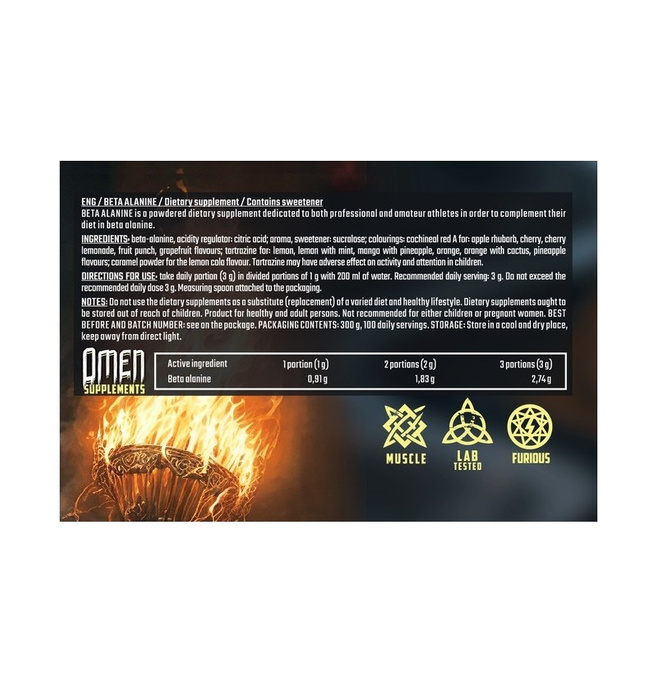 Omen Beta Alanine 300g Blue Raspberry
