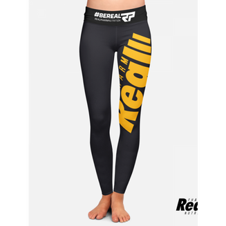 REALWEAR LEGGINGS LANGHANTEL SCHWARZ - GOLD