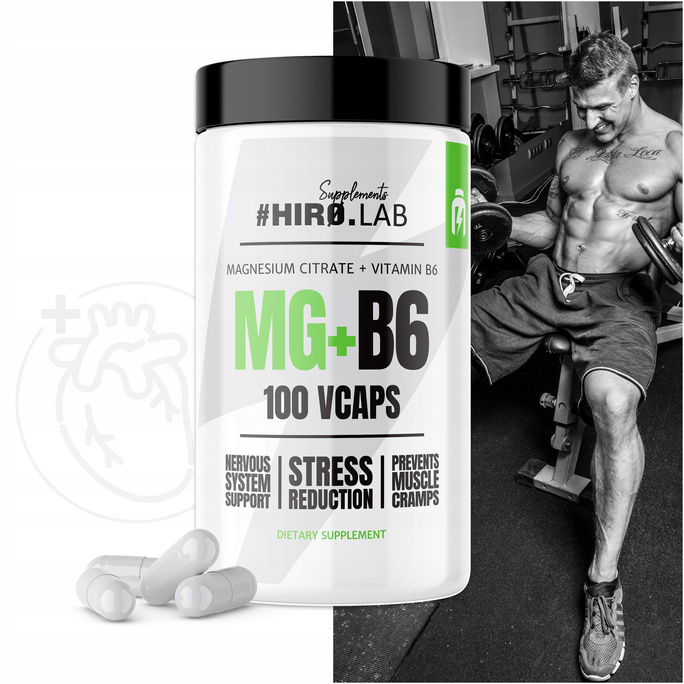Hiro.Lab Magnesium + Vitamin B6 100vcaps