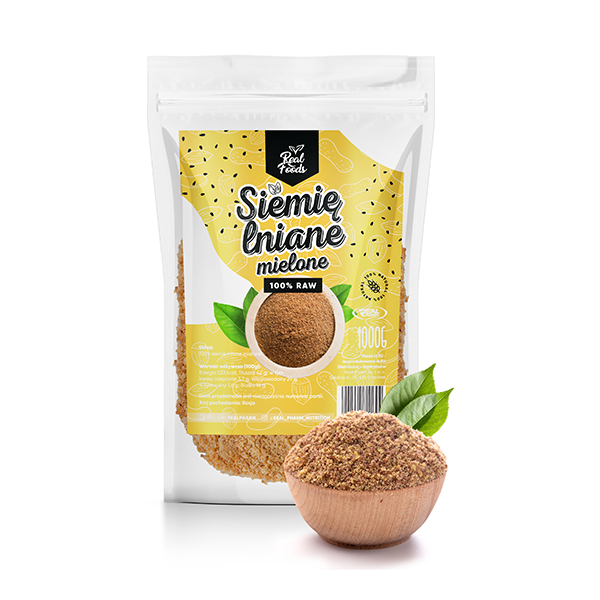 Real foods - siemie lniane mielone 1000g