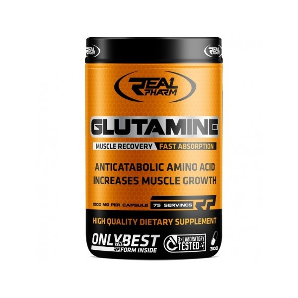 Real Pharm Glutamine Glutamina 900mg - 300 caps