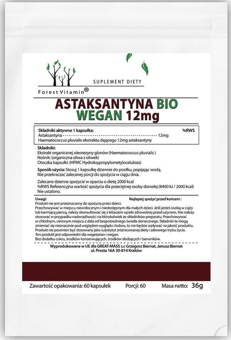 FOREST Vitamin Astaksantyna BIO