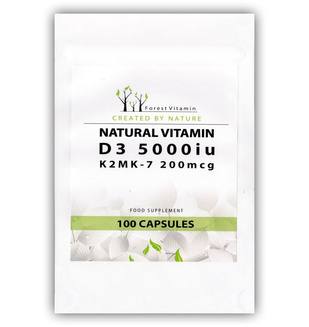 FOREST Vitamin D3 5000IU K2MK7 200mcg 100 tab