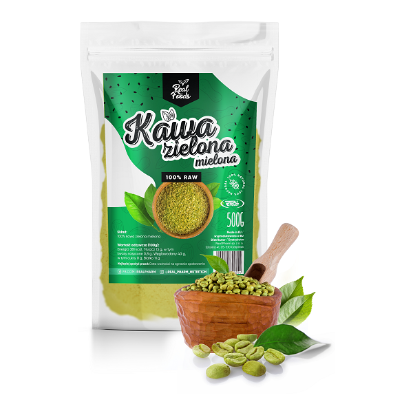 Real Foods - Grüner Kaffee gemahlen 1000g