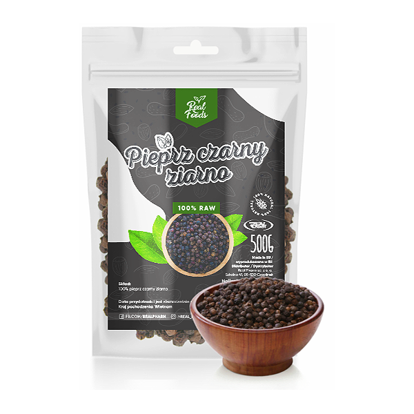 Real Foods - Black peppercorns 500g