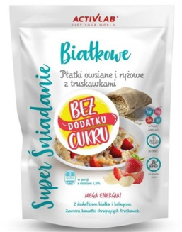 Activlab Super Płatki owsiane i ryżowe z truskawkami 300g