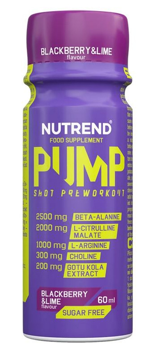 Nutrend Pump Shot 60ml BLUEBERRY LIME