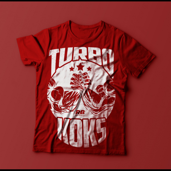 REAL WEAR T - SHIRT TURBO KOKS CZERWONA