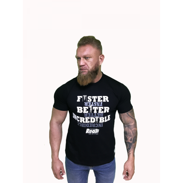 REAL WEAR T-SHIRT FASTER BLACK